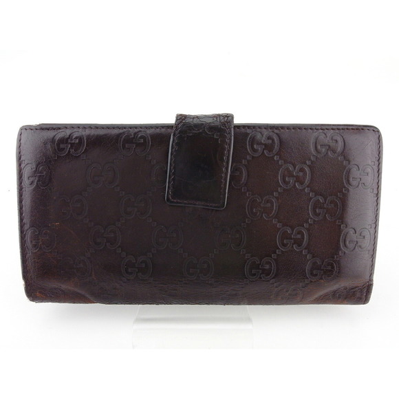 Gucci Wallet leather ssima brown long - Picture 1 of 6
